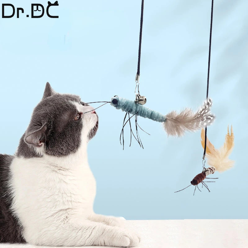 Karoly Matty™ Sky-Dancer Interactive Cat Wand - Premium Dragonfly & Feather Teaser Toy with Flexible High-Elasticity Wire