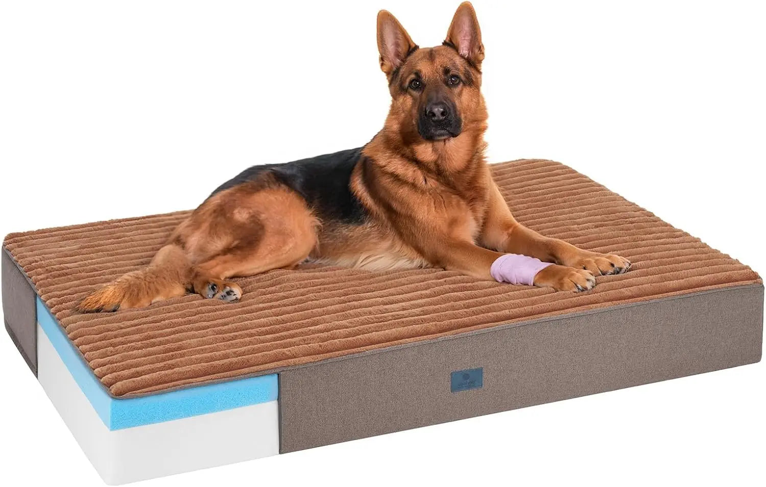 Karoly Matty™ EliteCare 7-Inch Orthopedic Memory Foam Throne - XXL Waterproof Therapeutic Dog Bed with Removable Washable Cover