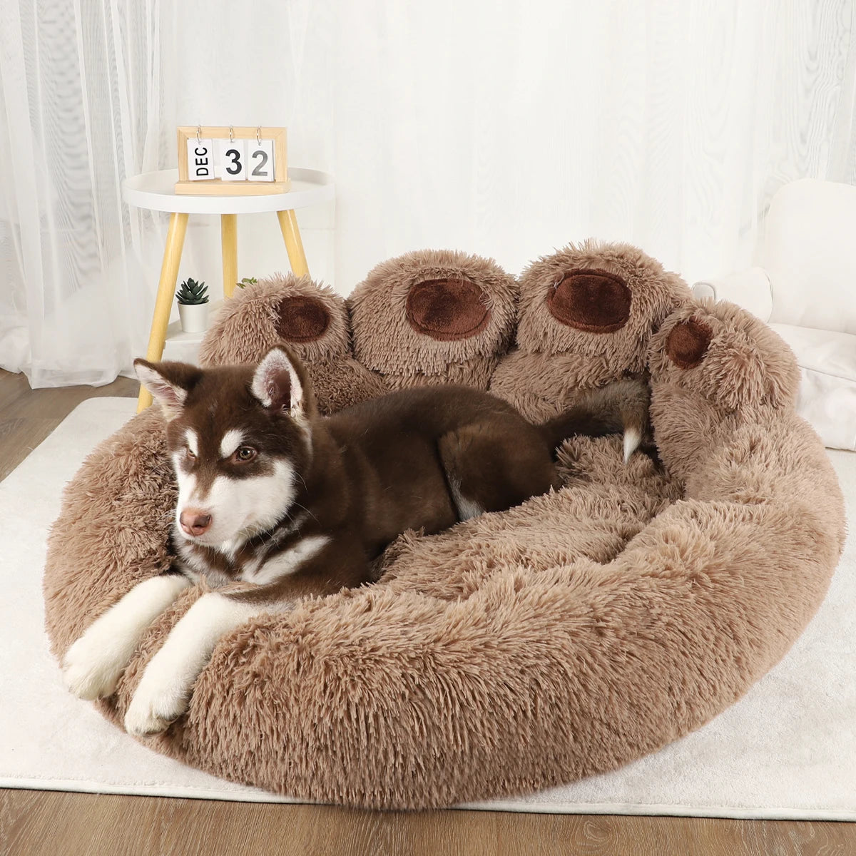 Karoly Matty™ Cloud-Lounger Convertible Pet Sofa - Premium Fluffy Winter Warm Kennel & Reversible Soft Blanket Mat for Dogs & Cats
